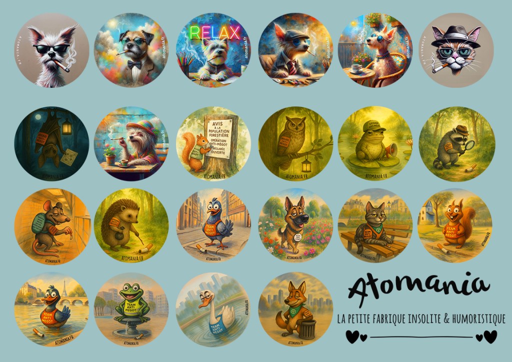 🐾 Cendrier de Poche Humoristique – Les Accessoires décalés et Écologiques signés&nbsp;Atomania